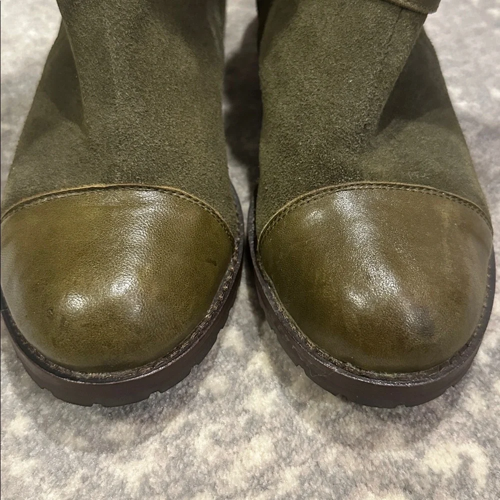 MATT BERNSON REAL SHEEPSKIN SHEARLING ARMY GREEN BOOTS SIZE 7.5 - Picture 13 of 13